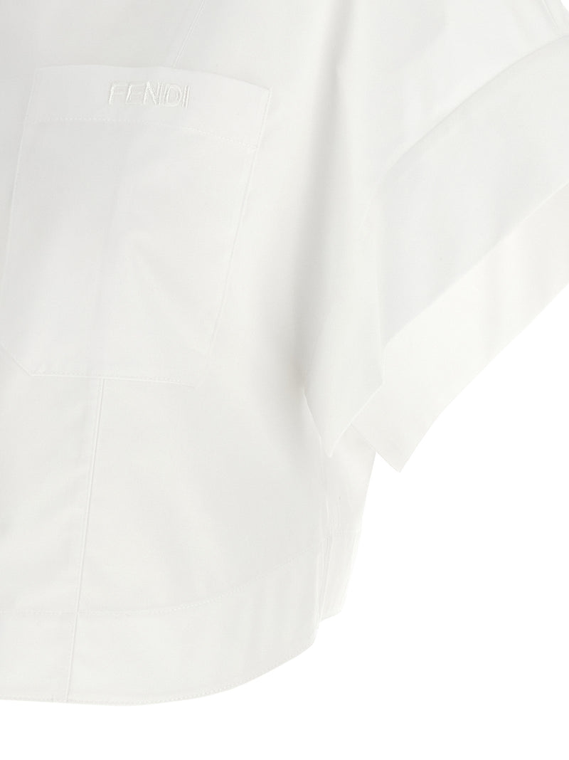 Fendi White Cotton Blouse