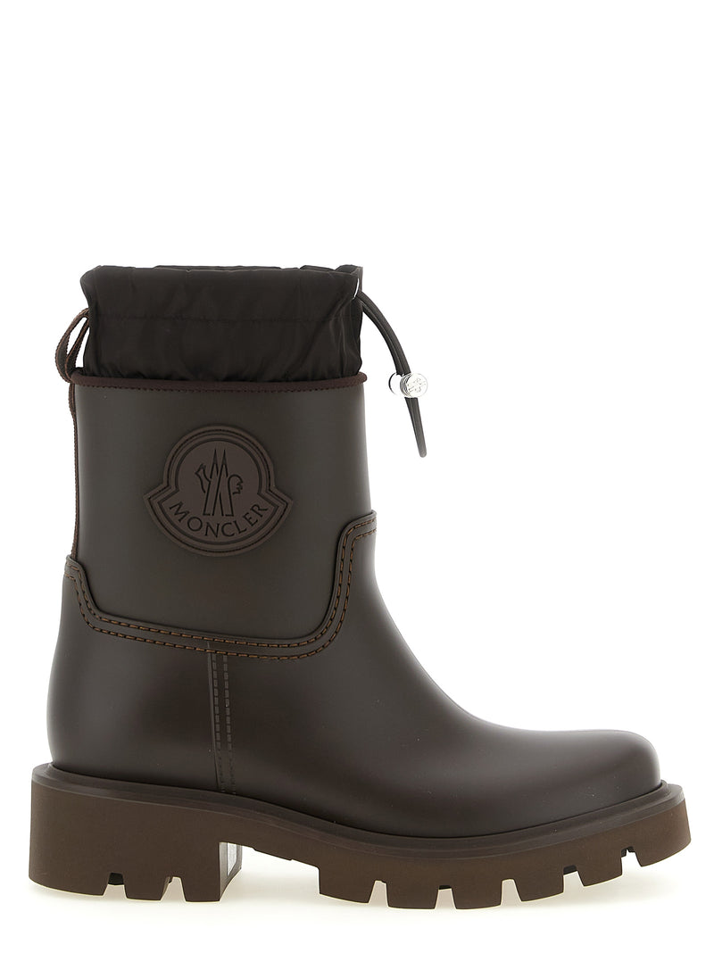 Moncler Brown Pvc Ankle Boots