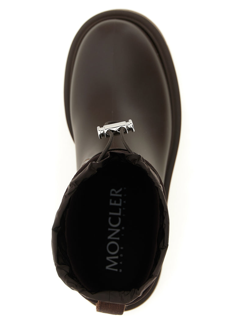 Moncler Brown Pvc Ankle Boots