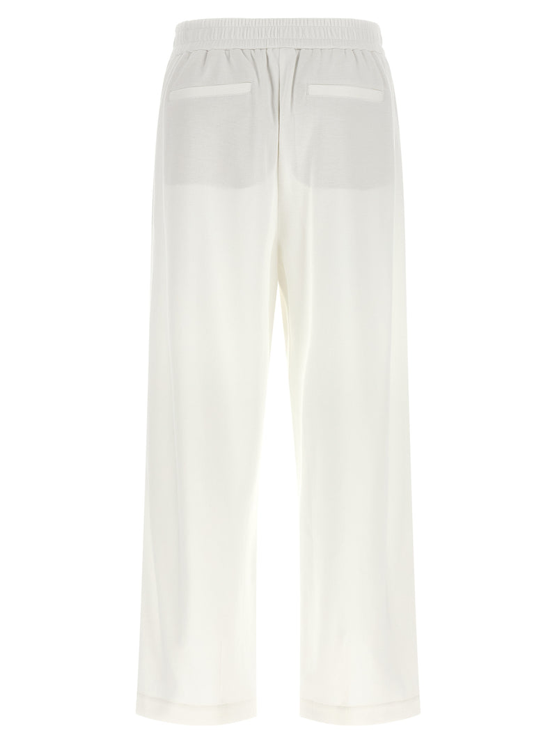 Brunello Cucinelli White Cotton Joggers (Workout Pants)