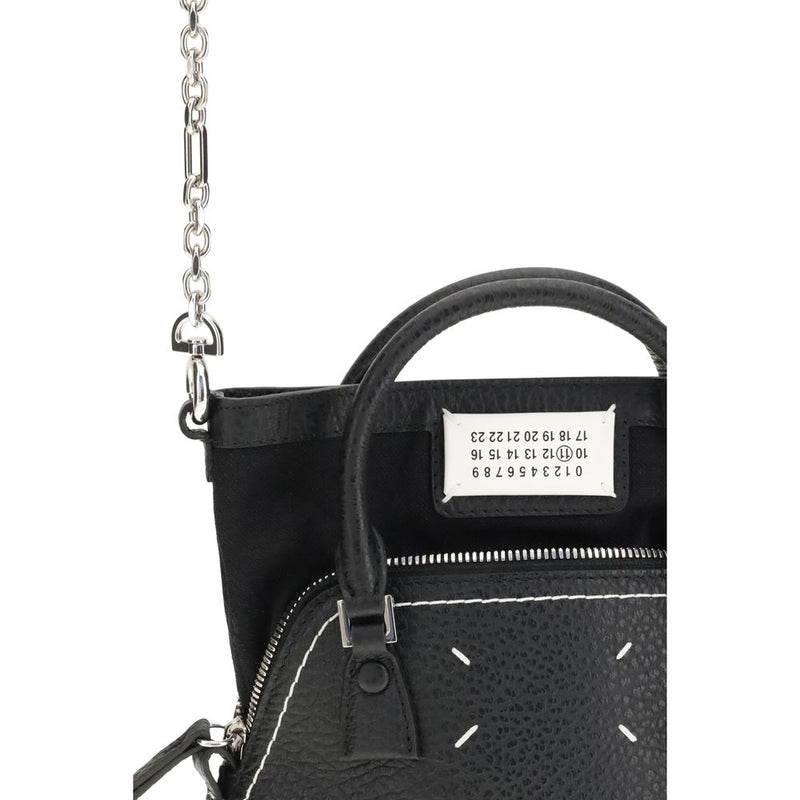 Maison Margiela Black Calf Leather Bos Taurus Handbag