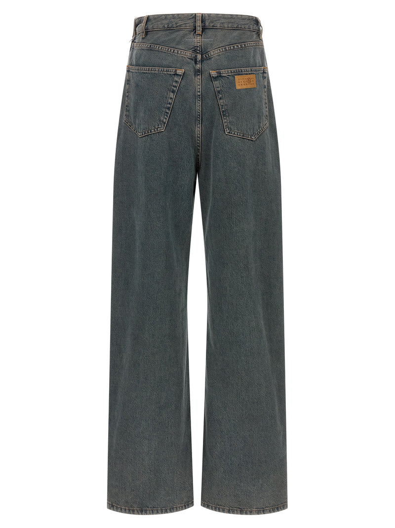 MM6 Maison Margiela Gray Cotton Jeans Denim