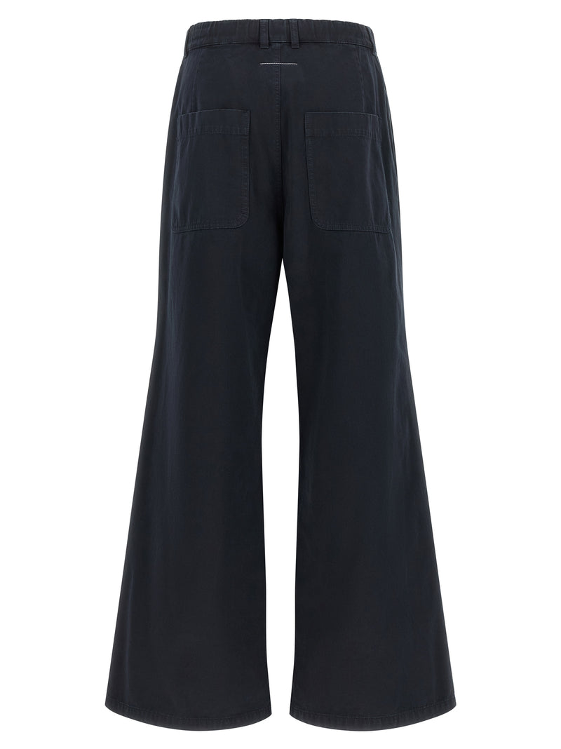 MM6 Maison Margiela Blue Cotton Casual Pants