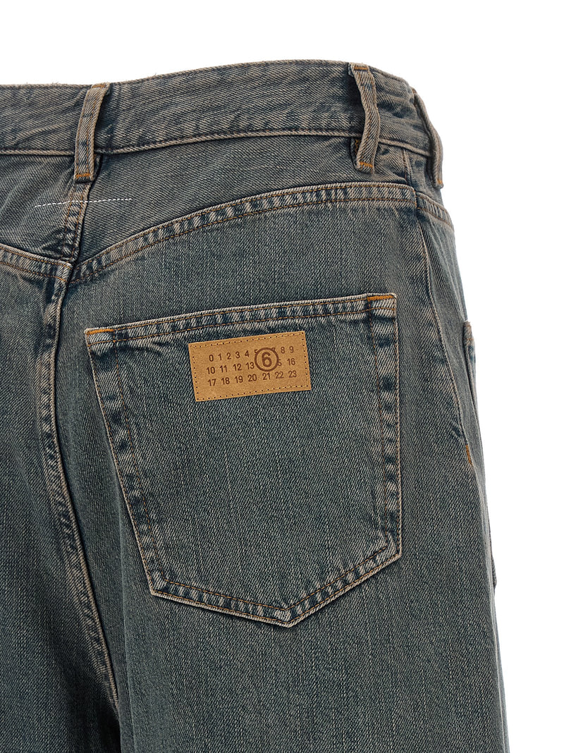 MM6 Maison Margiela Gray Cotton Jeans Denim