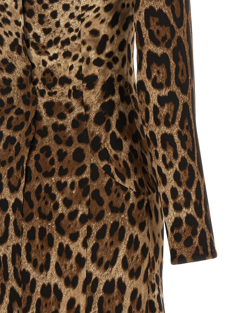 Dolce & Gabbana Brown Viscose Midi Dress