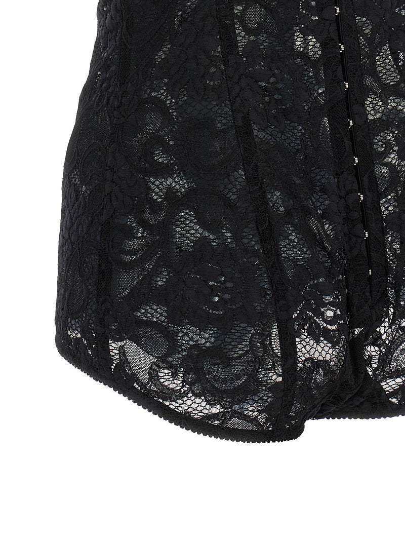 Dolce & Gabbana Black Polyamide Bodysuit