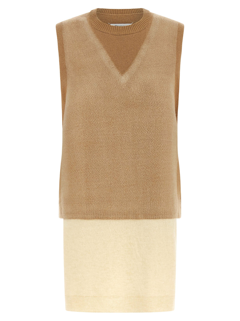 Maison Margiela Beige Virgin Wool Sleeveless Jacket