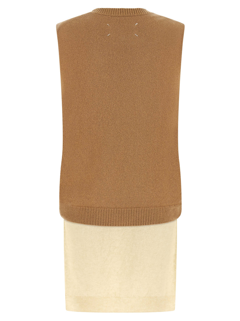 Maison Margiela Beige Virgin Wool Sleeveless Jacket