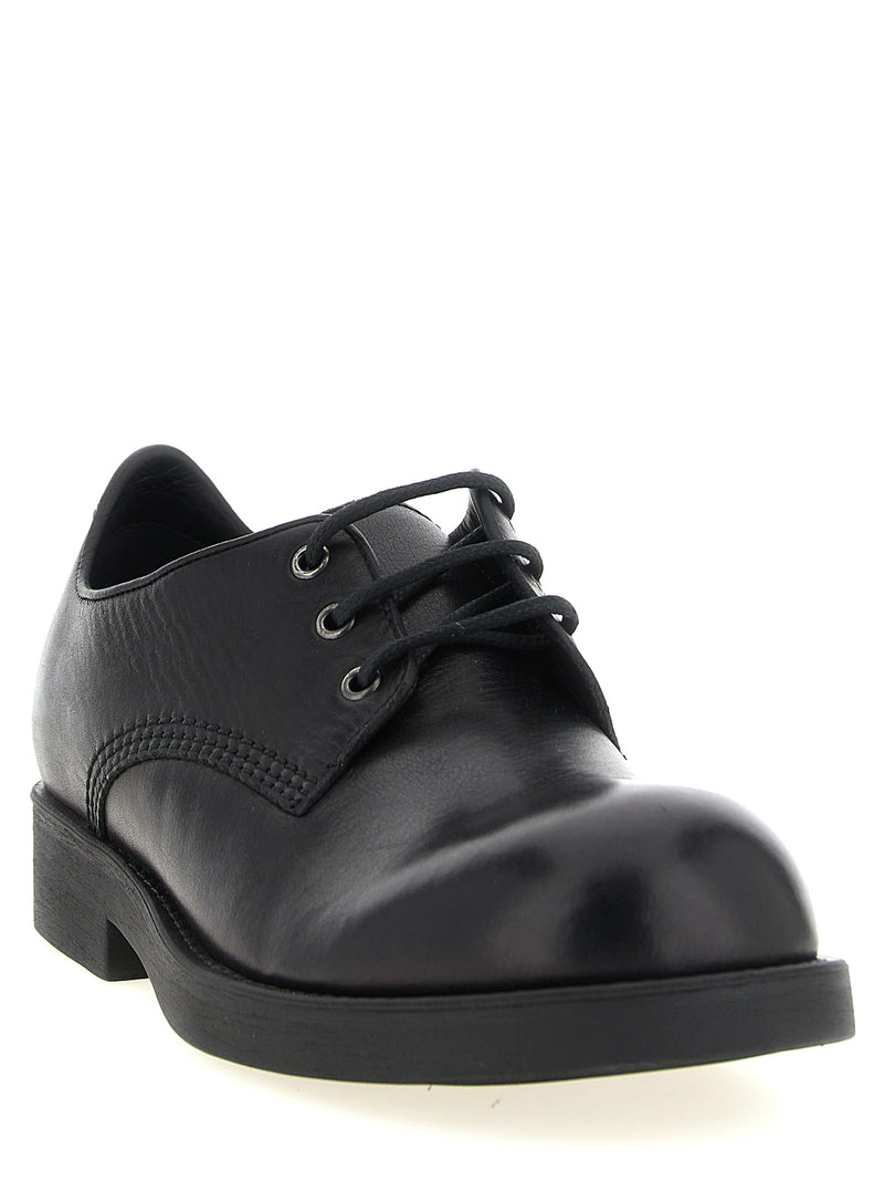 MM6 Maison Margiela Black Cowhide Oxfords And Derbies
