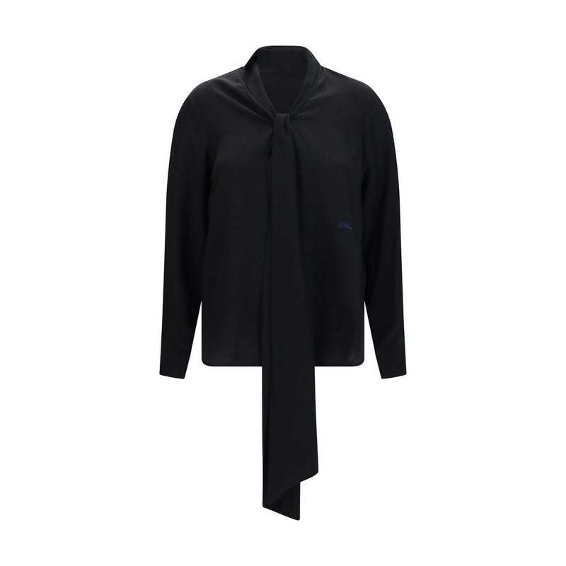 Burberry Black Silk Blouse