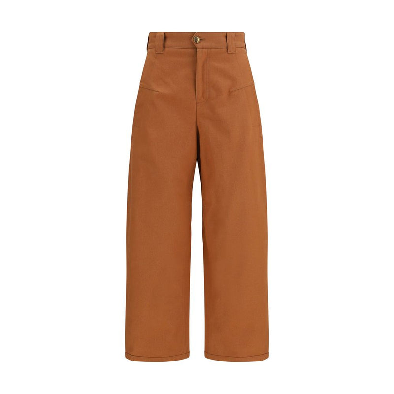 Chloé Orange Cotton Casual Pants