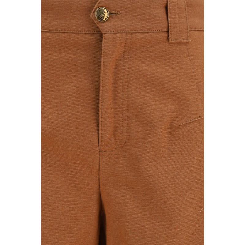 Chloé Orange Cotton Casual Pants
