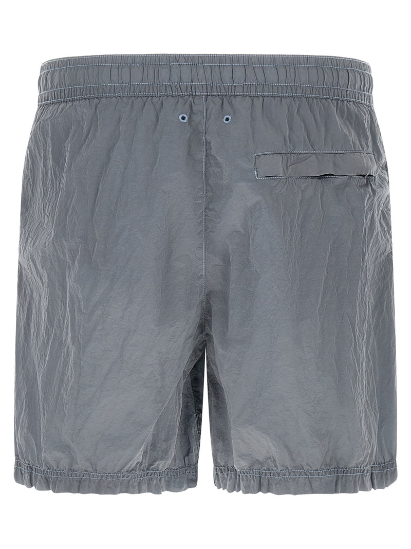 Stone Island Gray Polyamide Swim Shorts