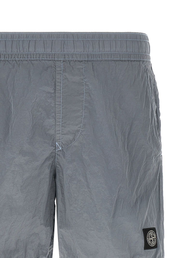 Stone Island Gray Polyamide Swim Shorts