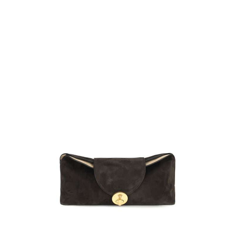 Versace Brown Calf Leather Bos Taurus Clutch Bag