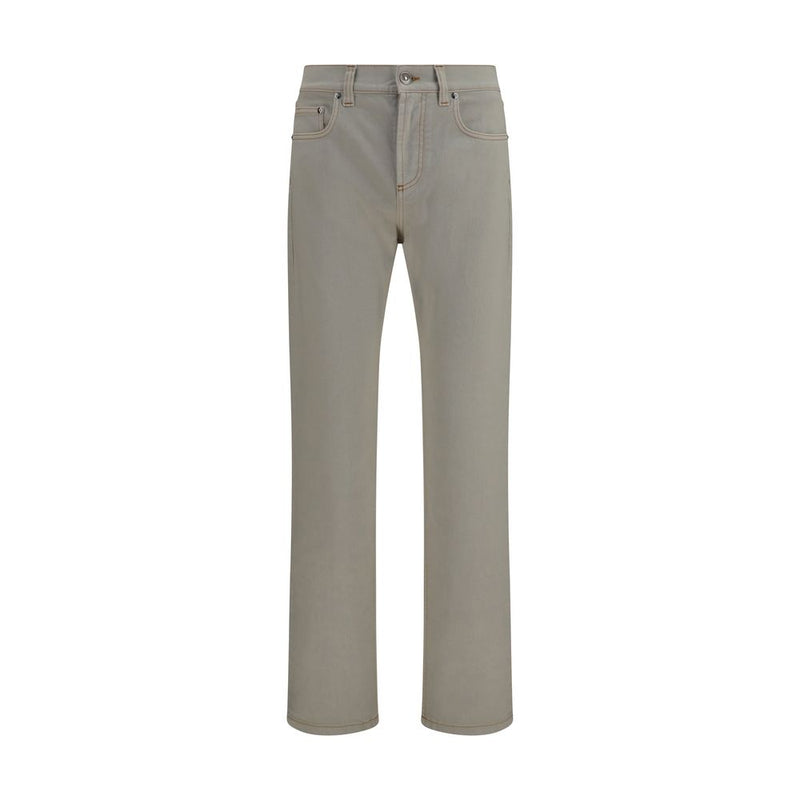 Versace Beige Cotton Tapered Jeans