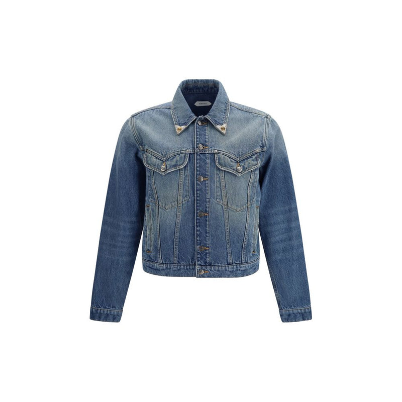 Versace Blue Cotton Denim Jacket