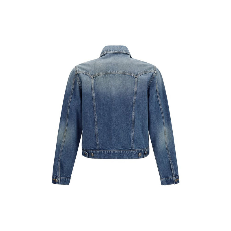 Versace Blue Cotton Denim Jacket