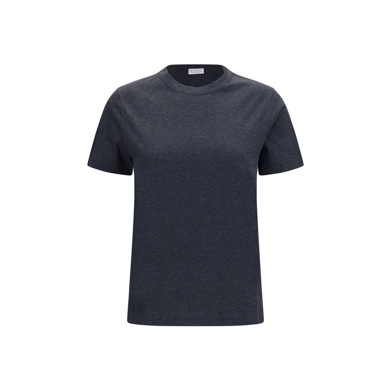 Brunello Cucinelli Gray Cotton T-Shirt
