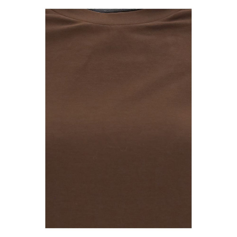Brunello Cucinelli Brown Elastane T-Shirt
