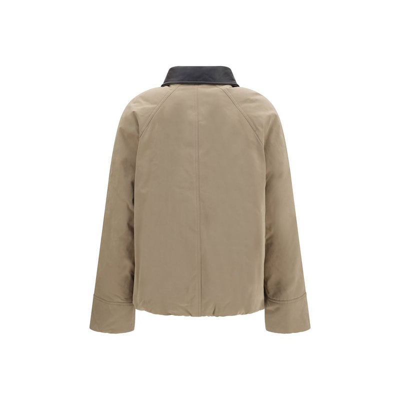 Brunello Cucinelli Beige Cotton Full-Length Jacket