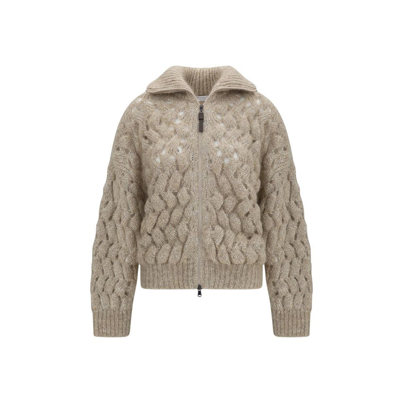 Brunello Cucinelli Beige Mohair Cardigan