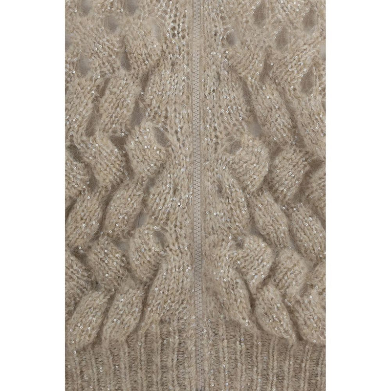 Brunello Cucinelli Beige Mohair Cardigan