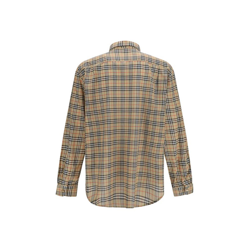 Burberry Beige Cotton Pattern Shirt
