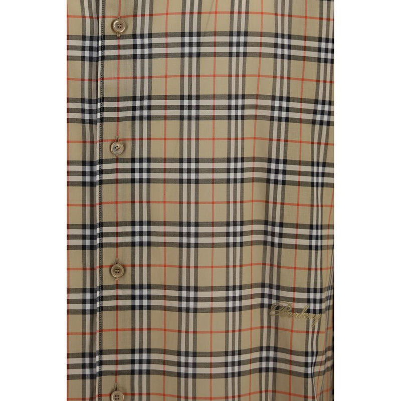 Burberry Beige Cotton Pattern Shirt
