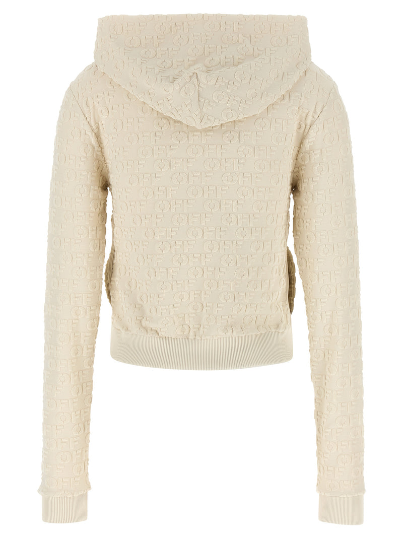 Off-White Beige Cotton Sweatshirt
