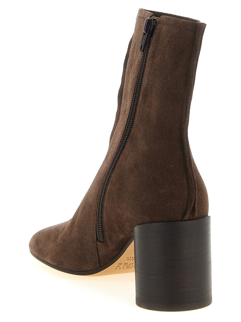 MM6 Maison Margiela Brown Cowhide Ankle Boots
