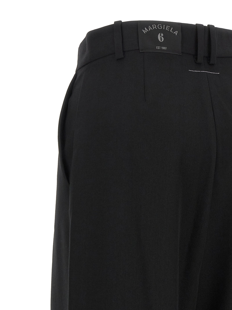 MM6 Maison Margiela Black Polyester Casual Pants