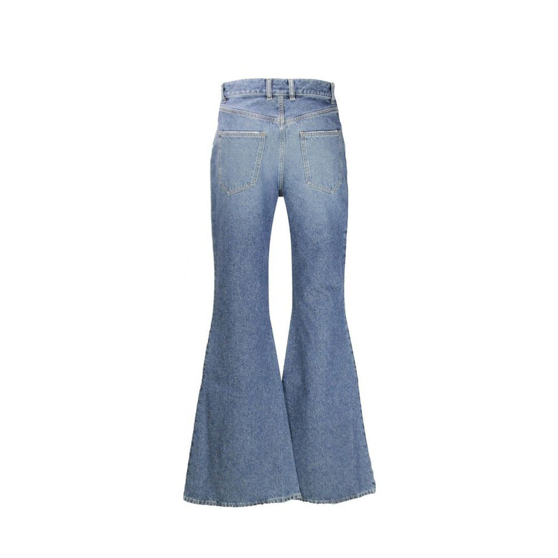 Chloé Blue Cotton Flared Jeans