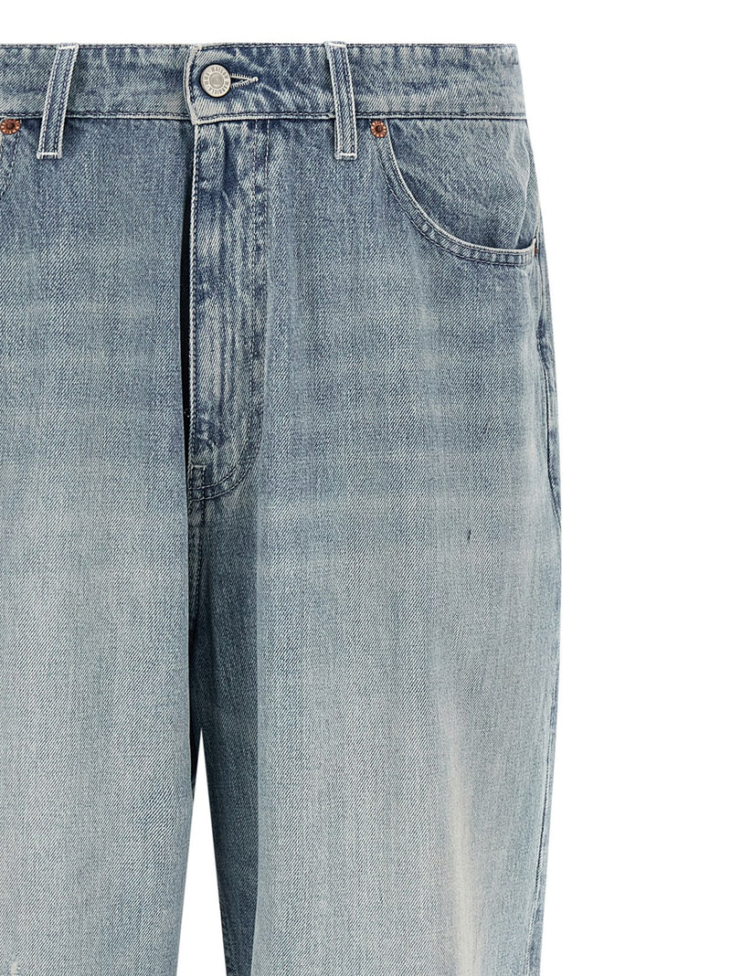 MM6 Maison Margiela Blue Cotton Straight-Leg Jeans