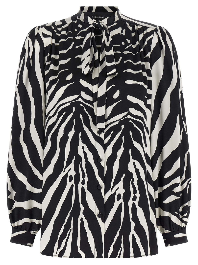 Dolce & Gabbana Bicolor Silk Blouse