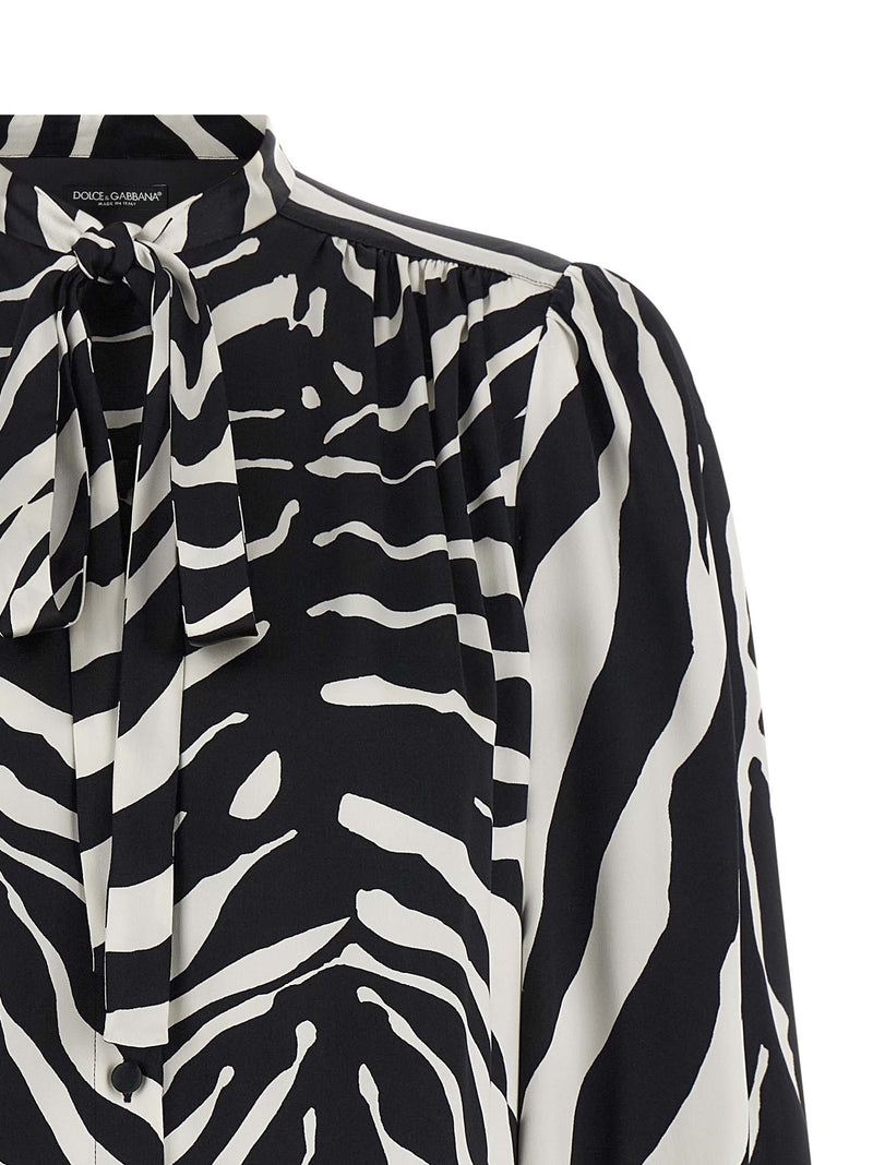 Dolce & Gabbana Bicolor Silk Blouse