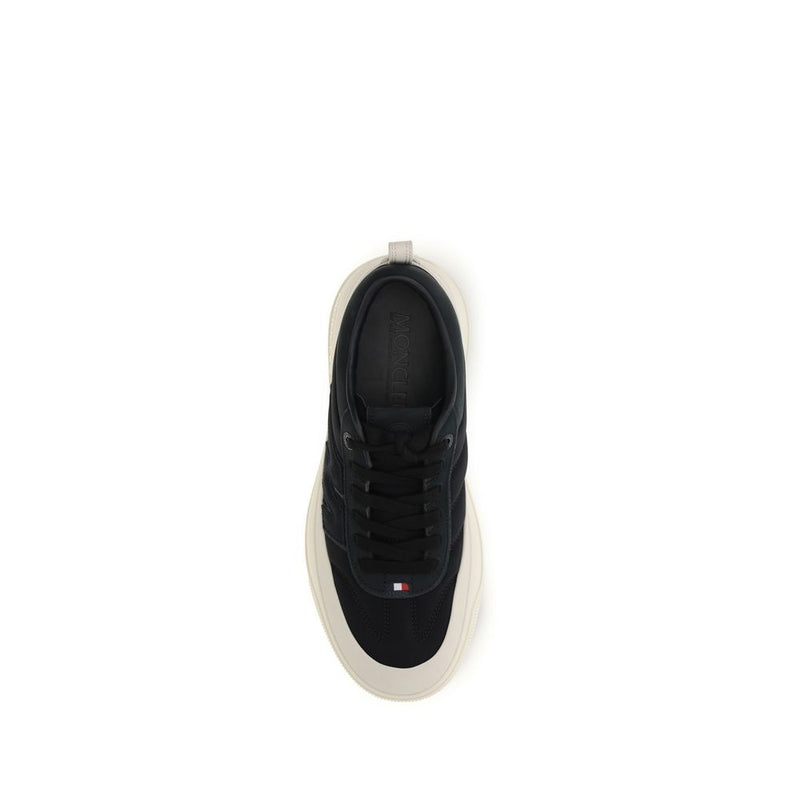 Moncler Black Calf Leather Bos Taurus Athletic Sneakers