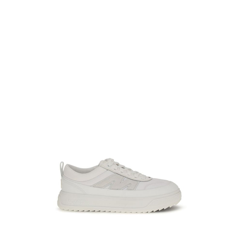 Moncler White Calf Leather Bos Taurus Athletic Sneakers