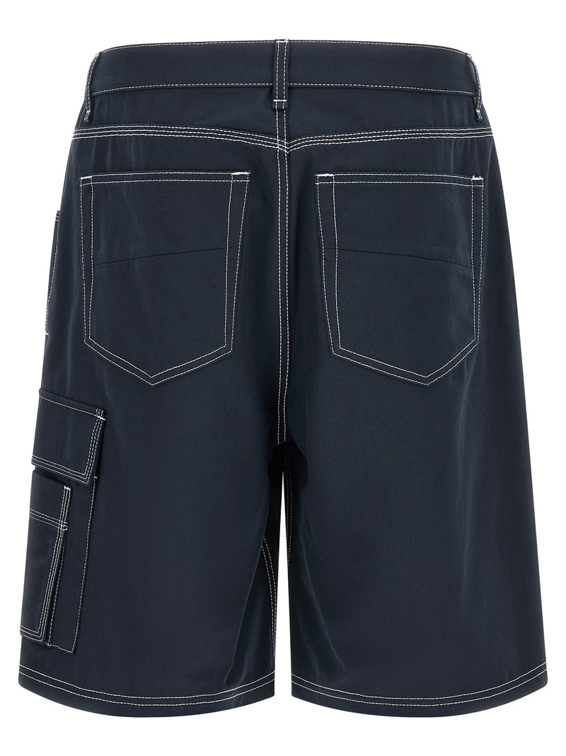 Fendi Blue Cotton Bermuda Shorts