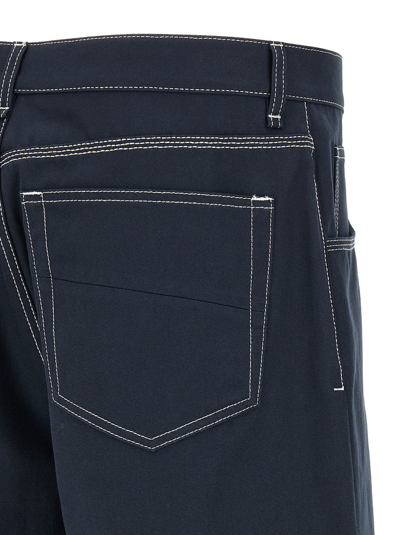 Fendi Blue Cotton Bermuda Shorts