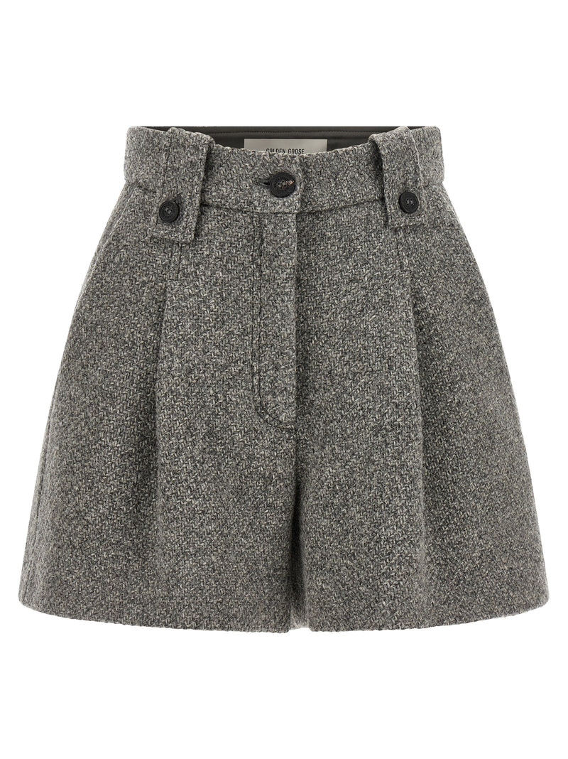 Golden Goose Gray Virgin Wool Bermuda Shorts