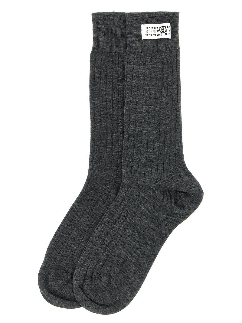MM6 Maison Margiela Gray Wool Socks