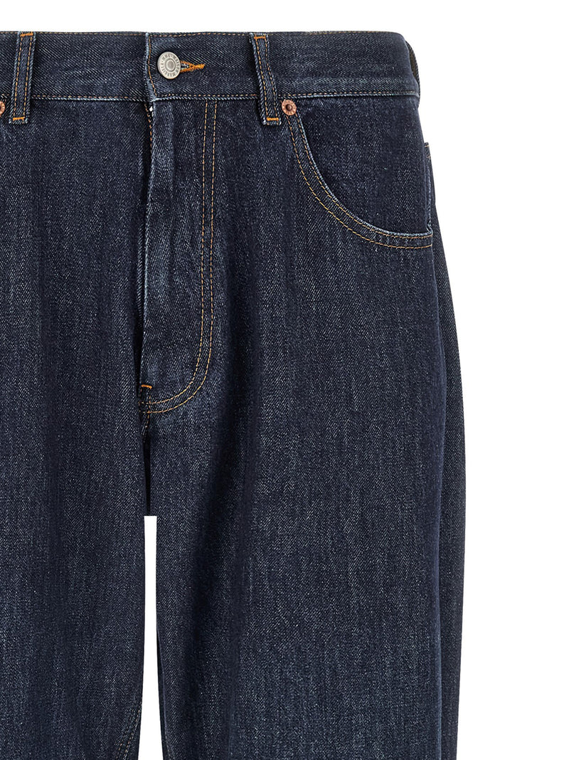 MM6 Maison Margiela Blue Cotton Straight-Leg Jeans
