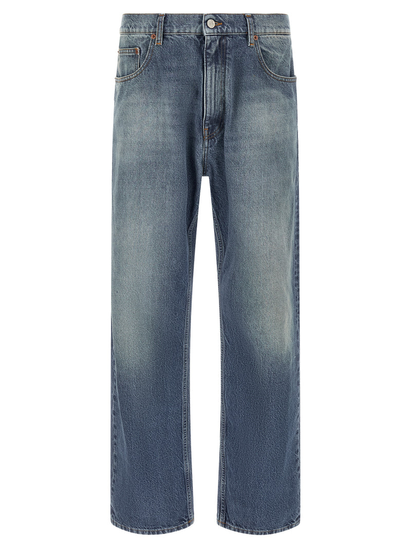 MM6 Maison Margiela Blue Cotton Straight-Leg Jeans