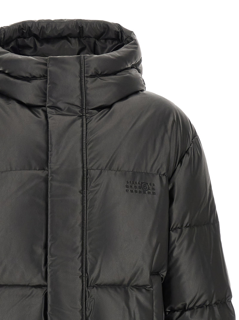 MM6 Maison Margiela Black Polyester Full-Length Jacket