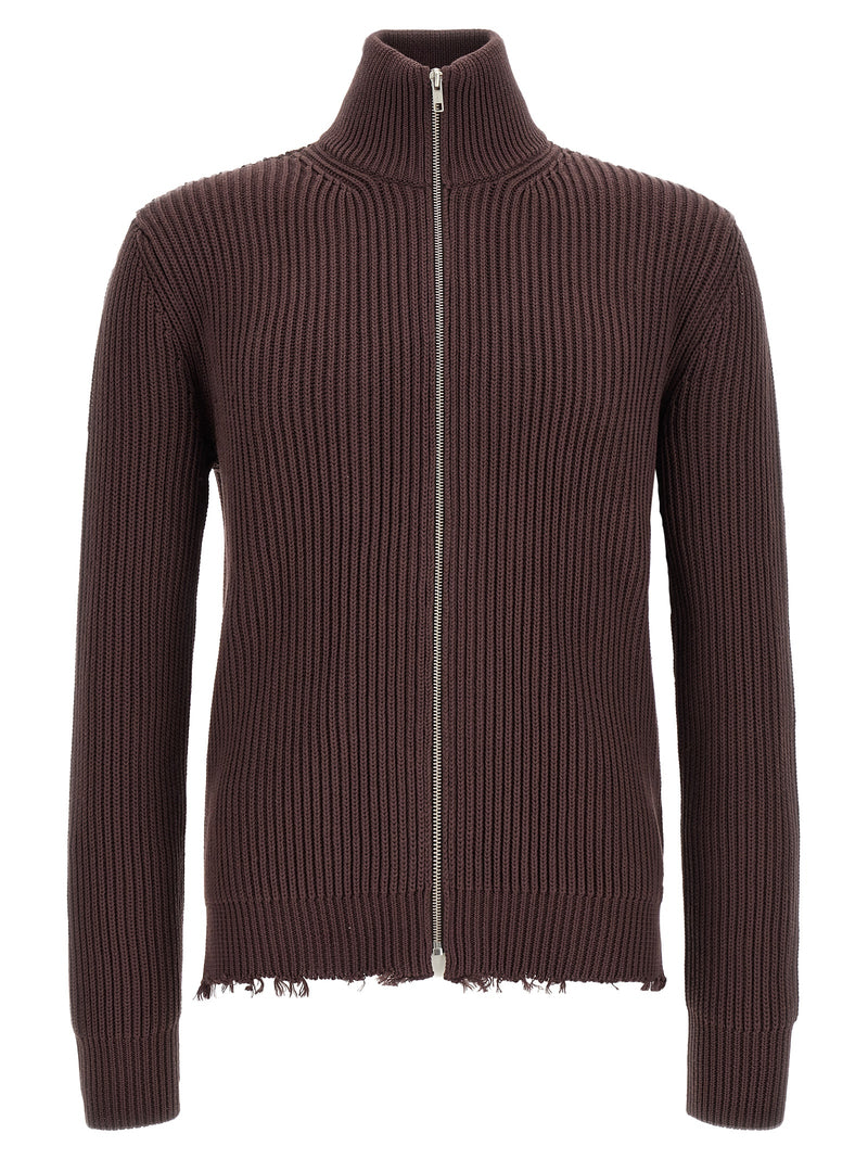 MM6 Maison Margiela Brown Cotton Cardigan