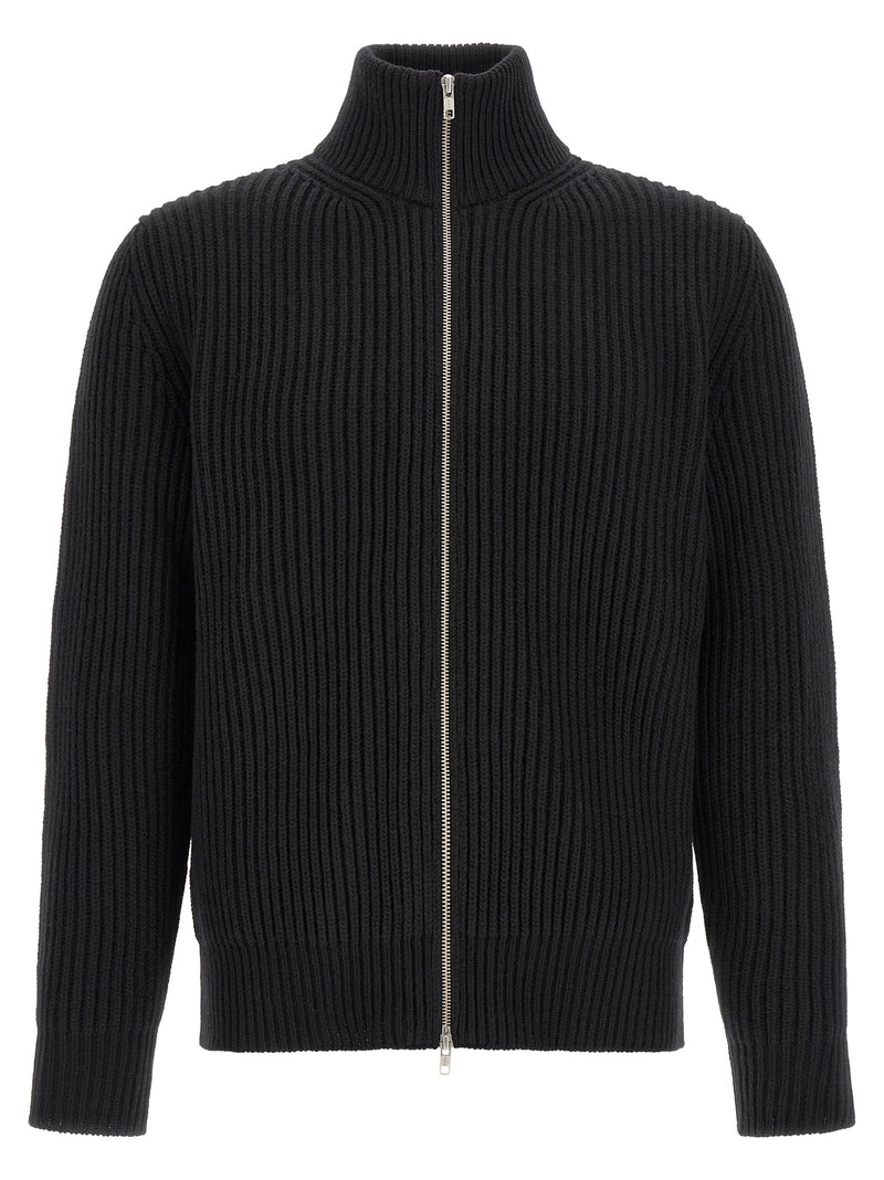 MM6 Maison Margiela Black Wool Full-Length Jacket