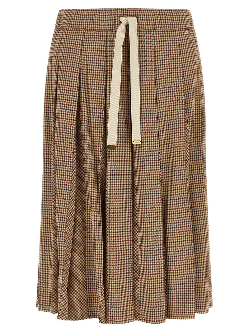 Moncler Beige Viscose Midi Skirt
