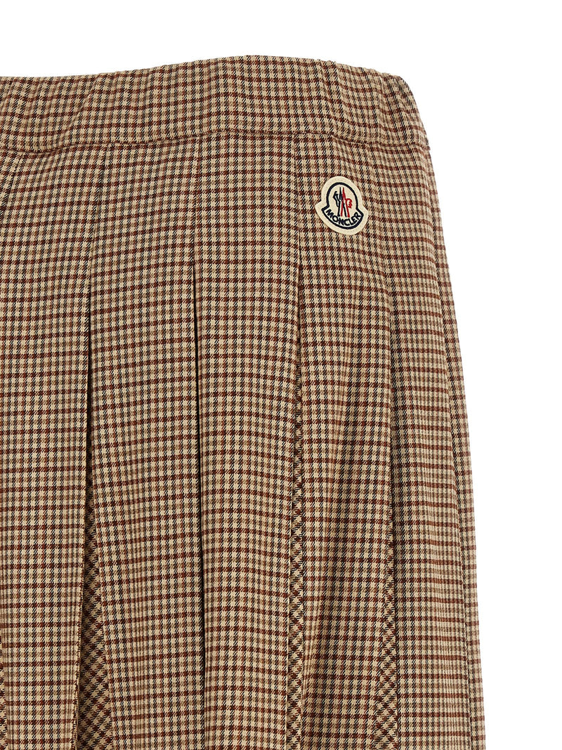 Moncler Beige Viscose Midi Skirt