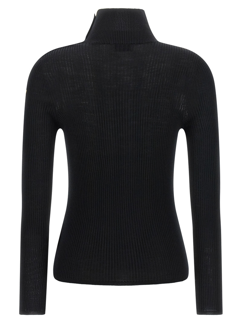 Moncler Black Virgin Wool Cardigan